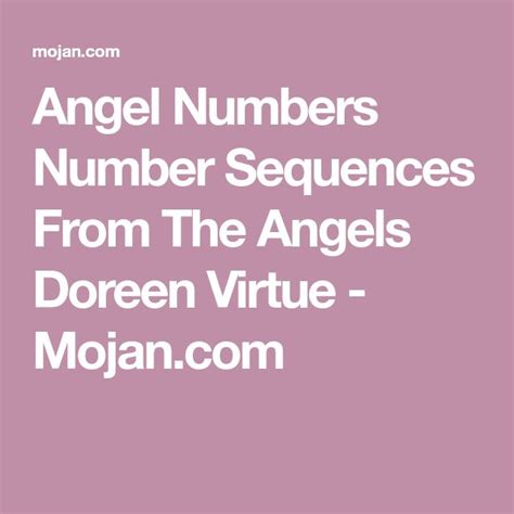 Number Sequences From The Angels > Doreen Virtue